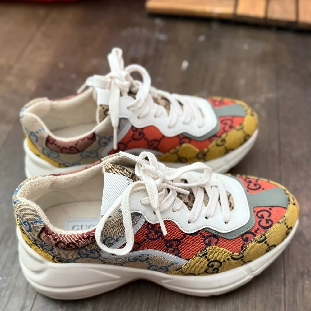 Gucci Rython Multicolor GG Sneakers - Picture 5 of 6